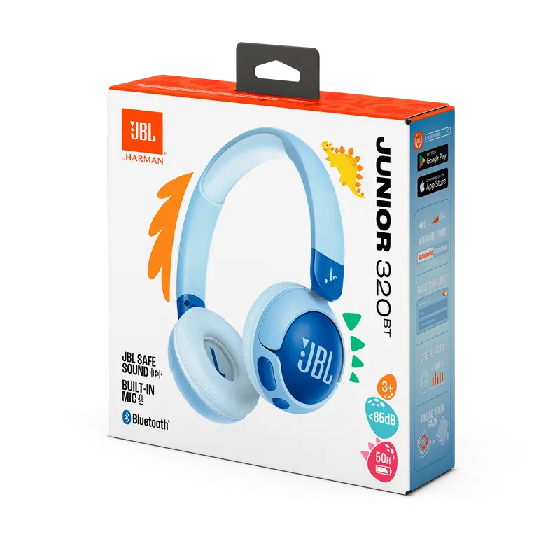 Căști JBL JR320BT, Albastru