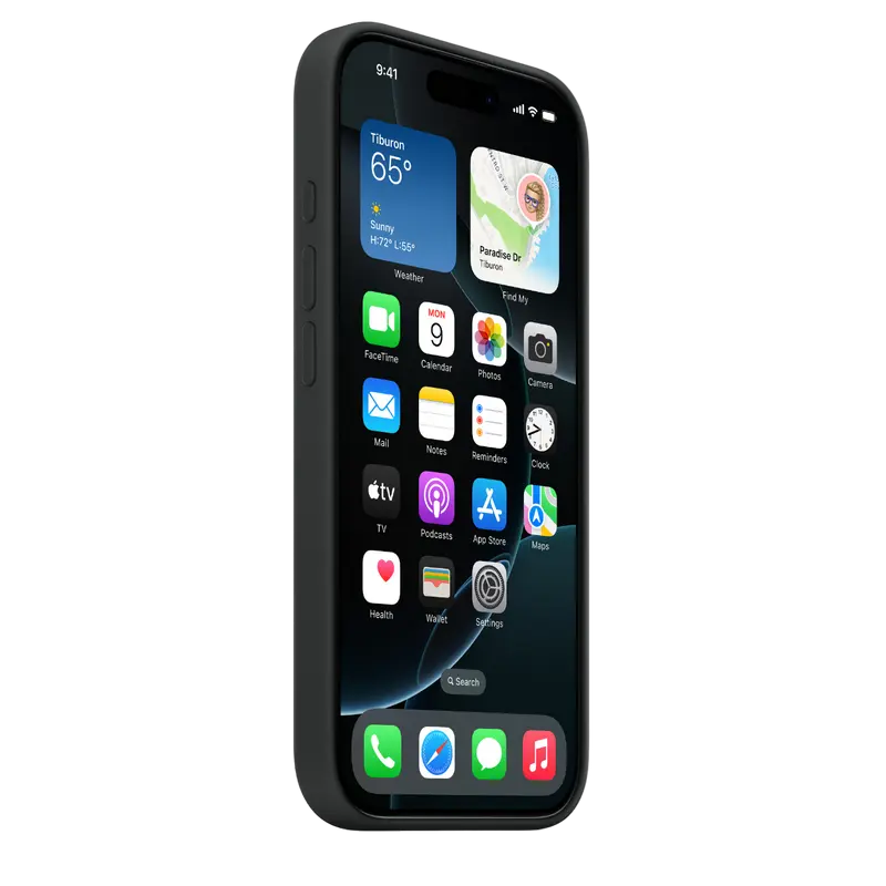 Husa Apple iPhone 16 Pro Silicone Case cu MagSafe, Negru