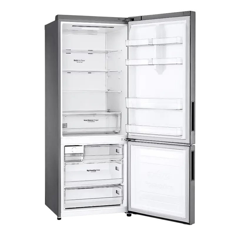 Холодильник LG GBB566PZHMN, Нержавеющая сталь