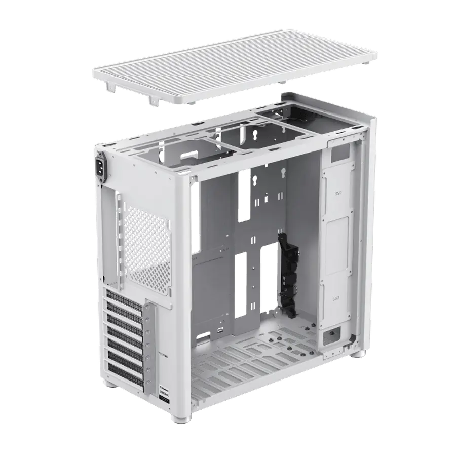 Carcasă PC Gamemax MeshBox Pro WT, Midi-Tower, Fără PSU, Alb