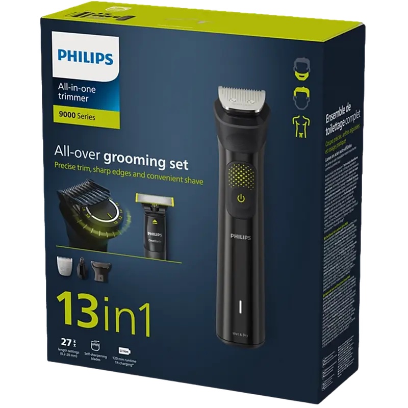 Trimmer pentru bărbați  Philips MG9530/15, Gri