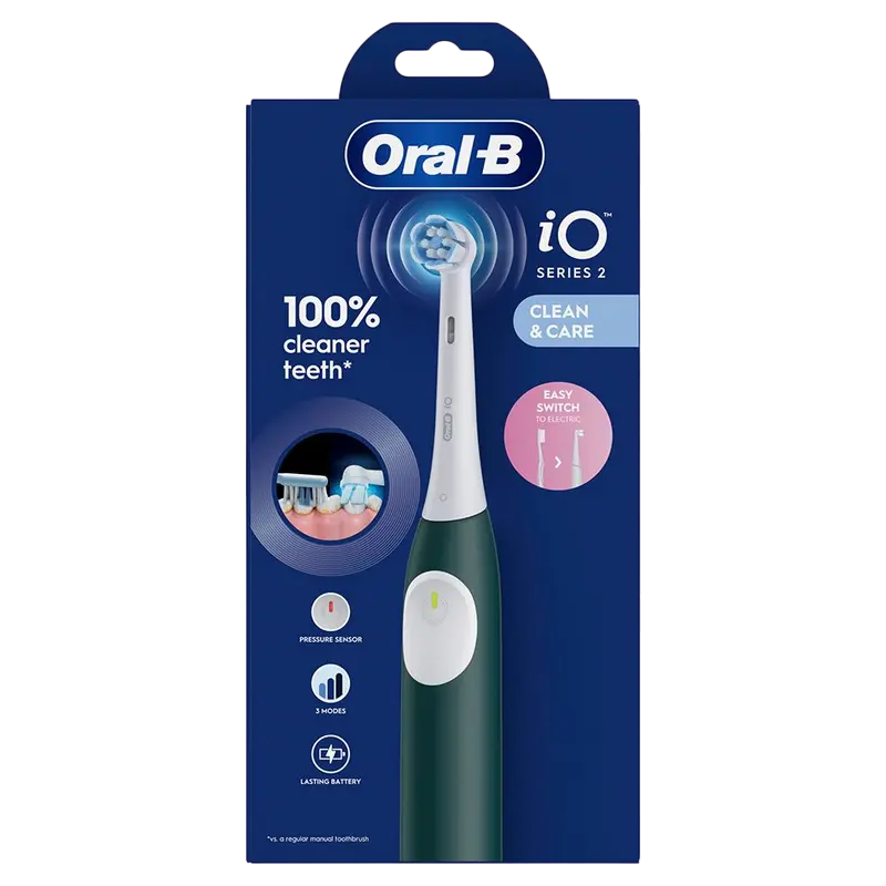 Periuță de dinți electrică Braun Oral-B iO2, Forest Green