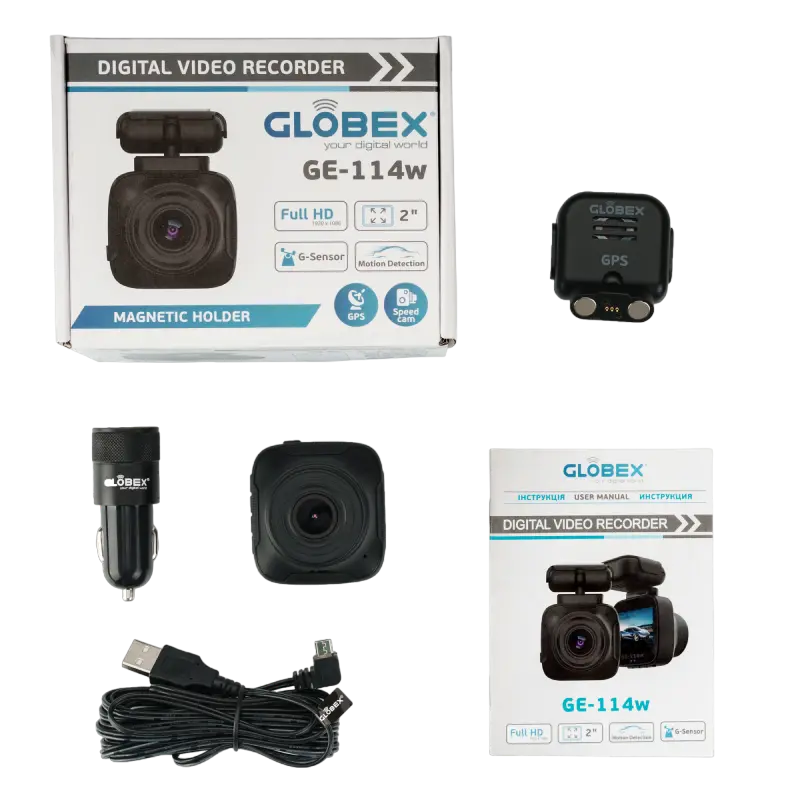 Camera video auto Globex GE-114w, Negru
