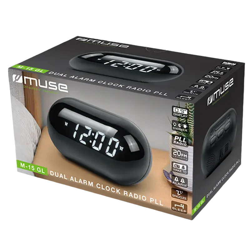 Radio portabil MUSE M-15 GL, Negru
