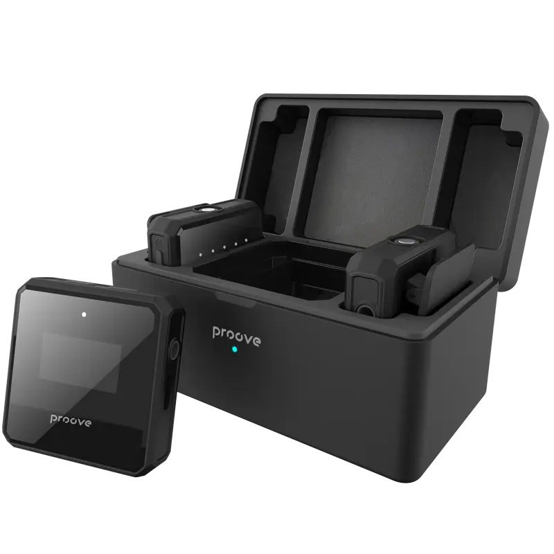 Microfon portabil pentru înregistrare vocală Proove Forum, Fără fir, Negru