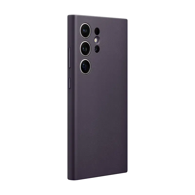 Husa Samsung Vegan Leather Case Galaxy S24 Ultra, Violet închis