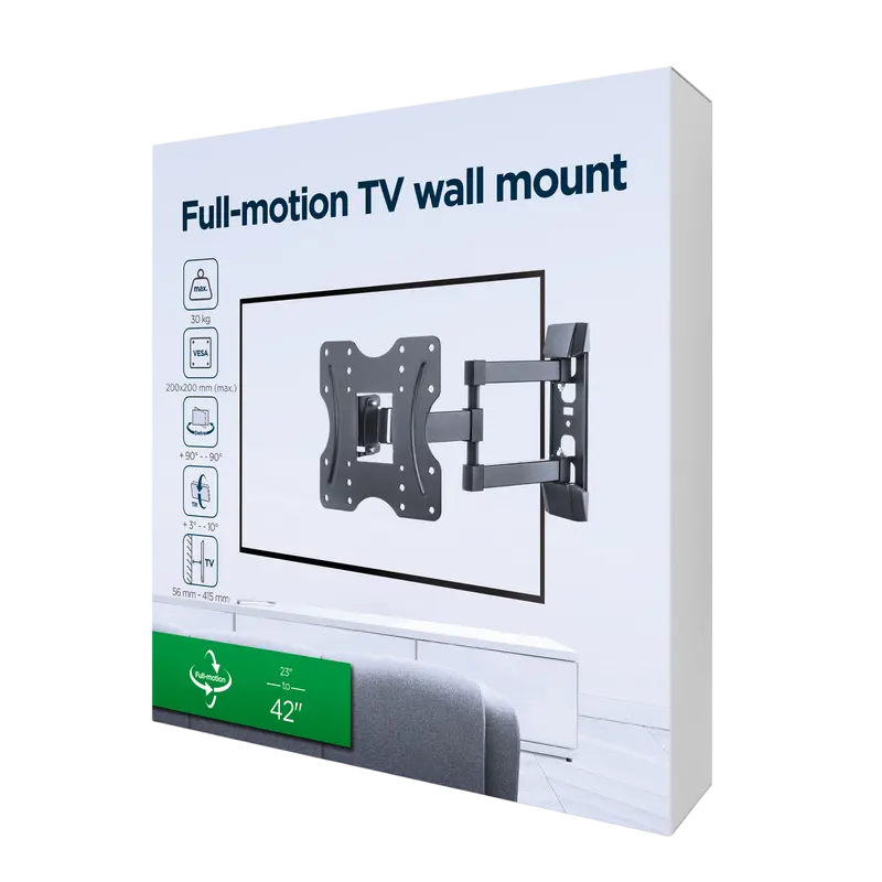 Suport de perete înclinat și pivotant Gembird WM-42ST-02, Negru