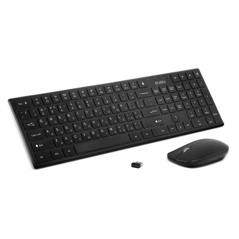 Клавиатура и мышь SVEN KB-C2550W, Беспроводное, Чёрный