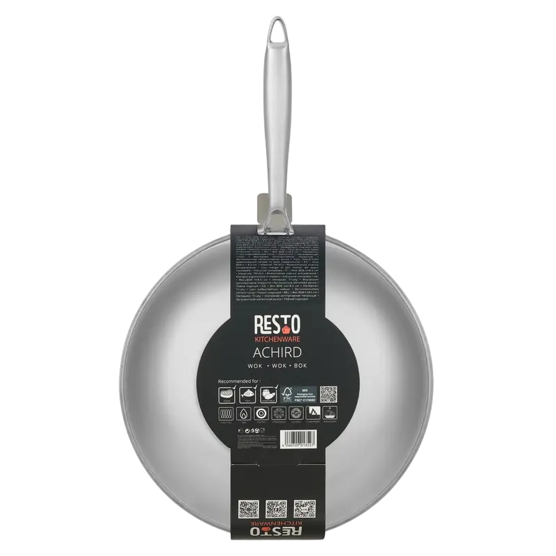 Tigaie WOK RESTO 95349, 28cm, Oțel inoxidabil