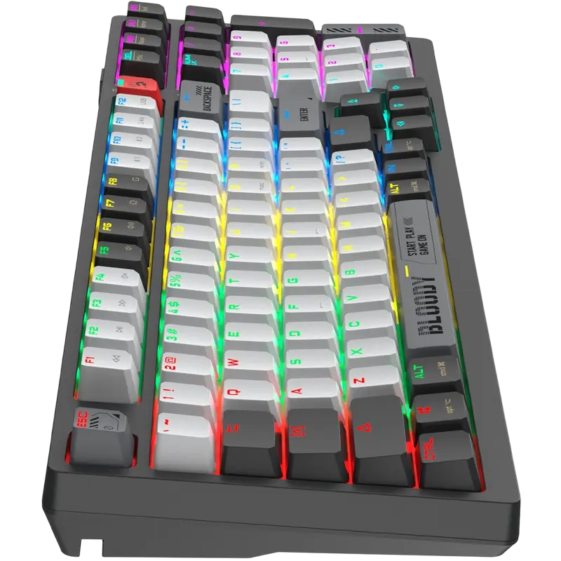 Tastatură Bloody WS98, Cu fir / Fără fir, Gri