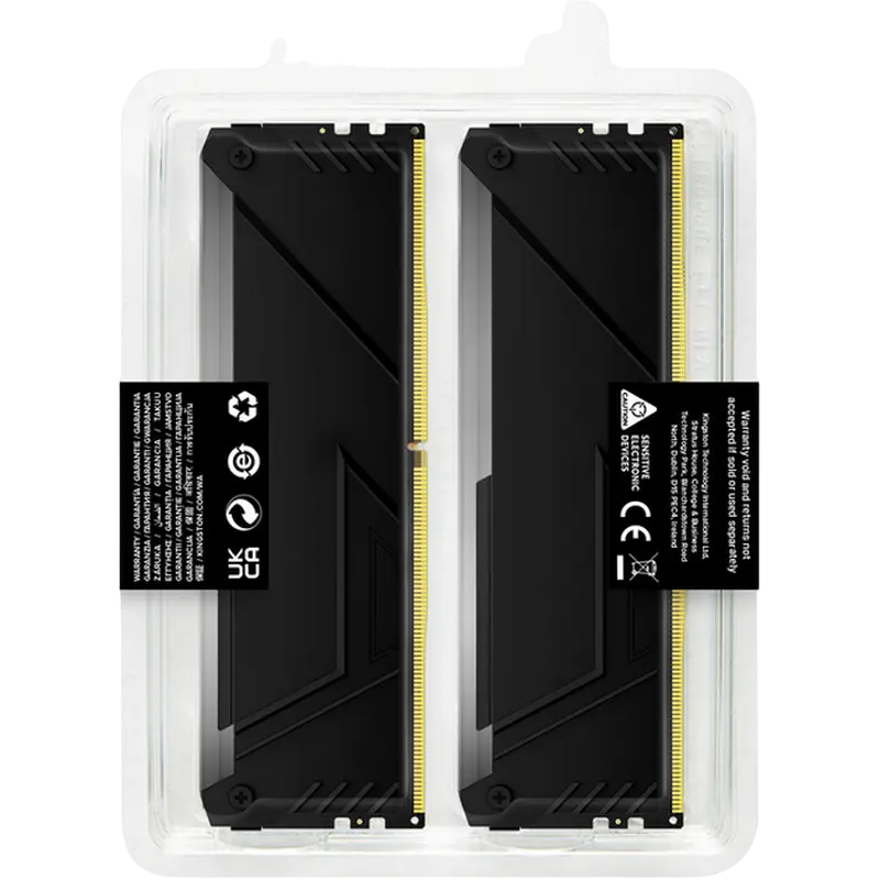 Оперативная память Kingston FURY Beast RGB, DDR4 SDRAM, 3600 МГц, 32 Гб, KF436C18BB2AK2/32