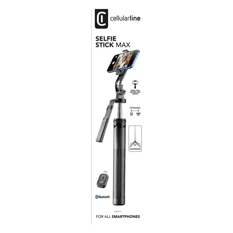 Монопод для селфи Cellularline Selfie Stick Max, Черный