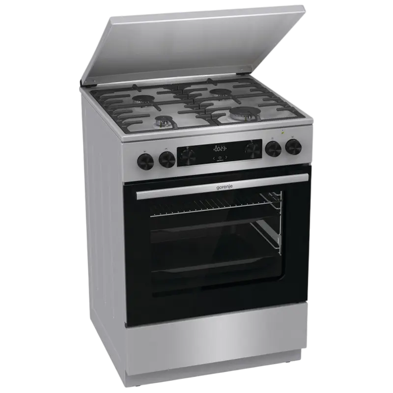 Aragaz Mixt Gorenje GKS6C71XF, Oțel inoxidabil