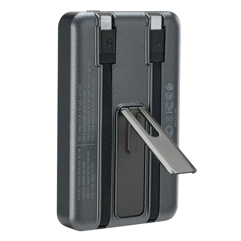 Încărcător portabil Rivacase VA2608, 10000mAh, Negru