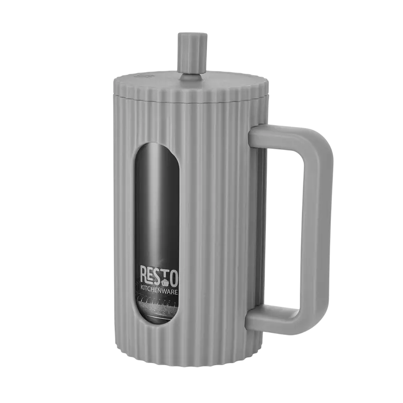 Cafetiera French Press RESTO 90532, 0,6L, Gri deschis