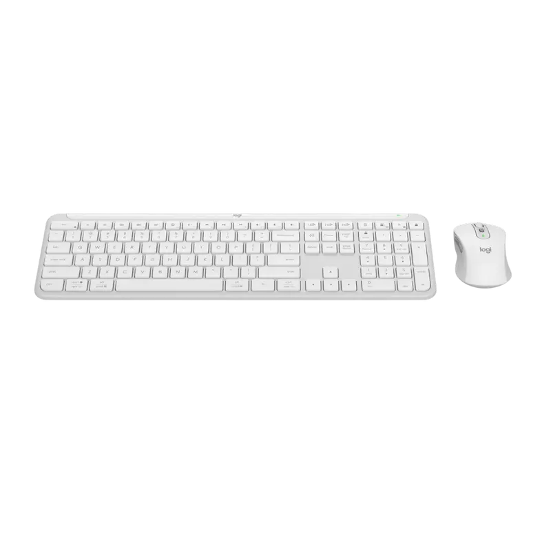 Set Tastatură + Mouse Logitech MK950, Fără fir, Alb