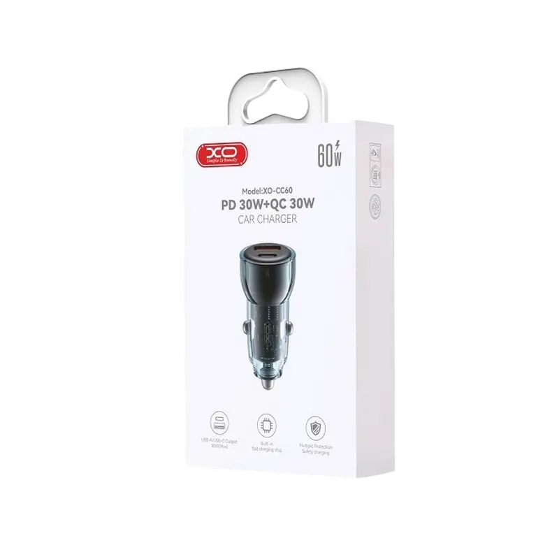 Încărcător auto XO CC60, 60W, Albastru