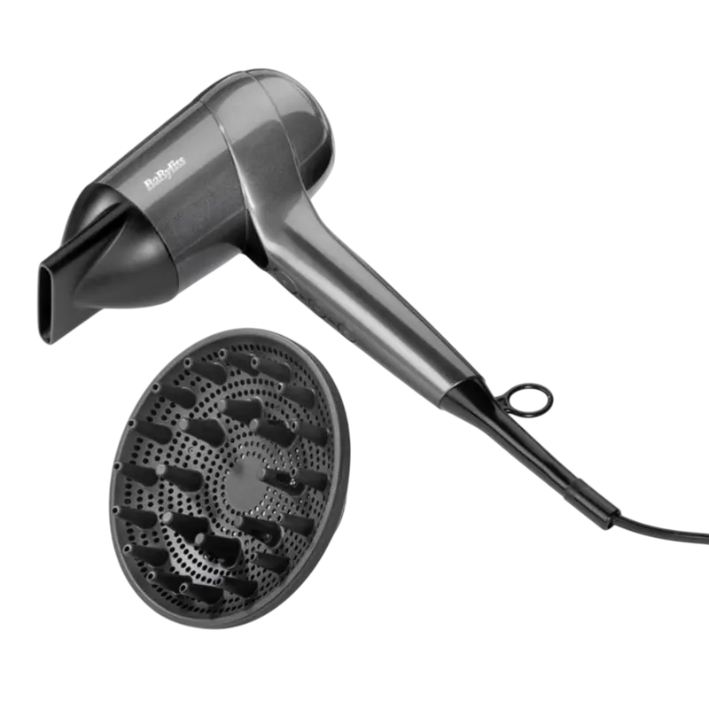 Uscător de păr BaByliss D6200DE, 1600W, Gri