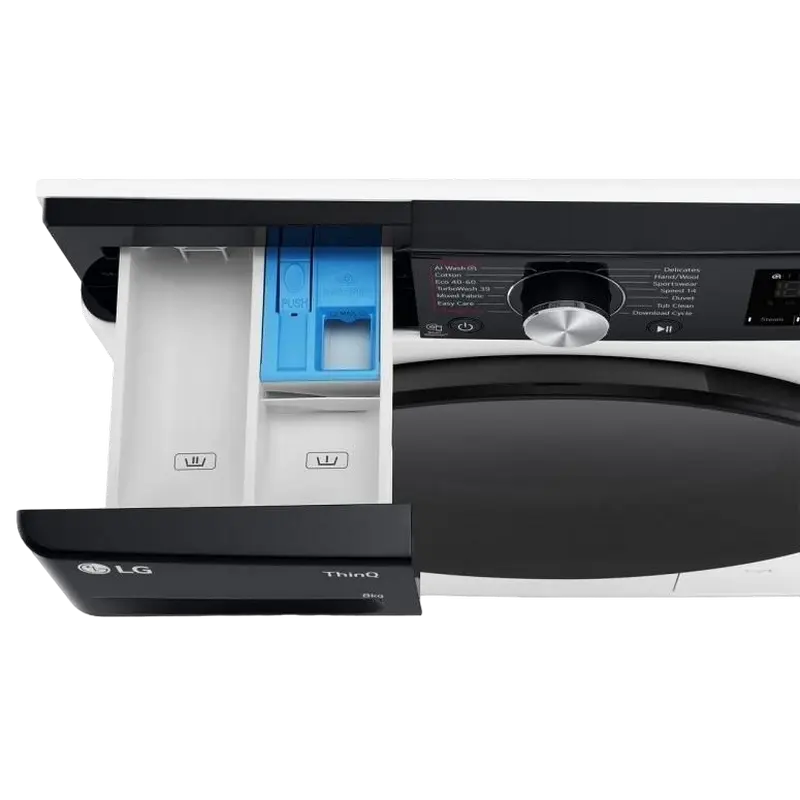 Mașina de spălat LG F2WR708S2H, 8kg, Alb