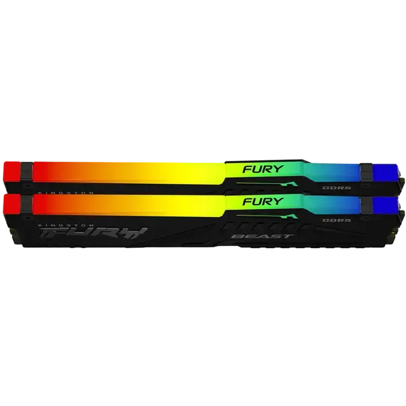 Memorie RAM Kingston FURY Beast RGB, DDR5 SDRAM, 5600 MHz, 128GB, KF556C36BBEAK2-128
