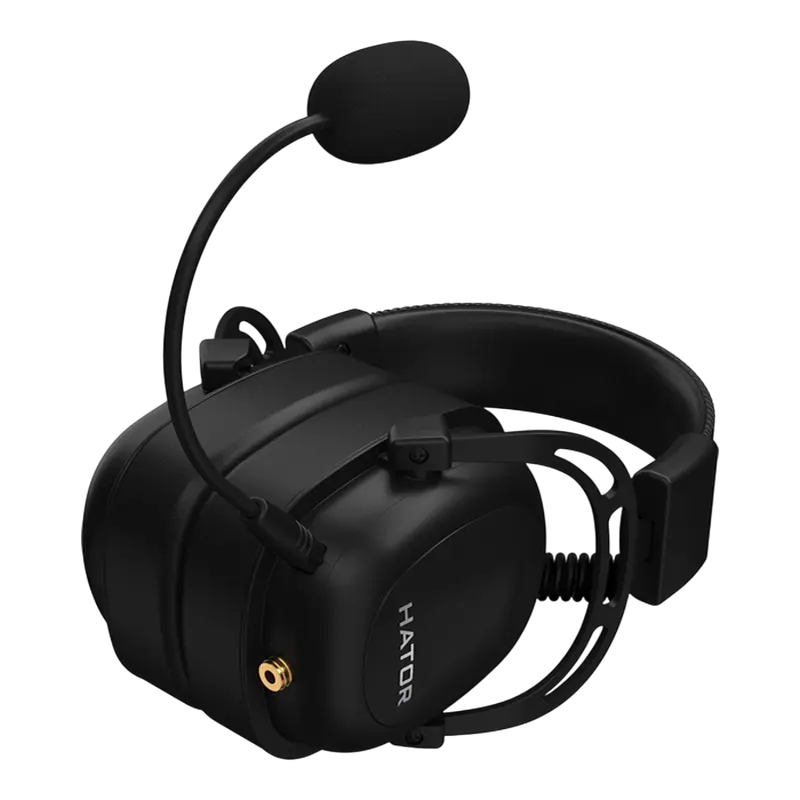 Căști gaming HATOR Hypergang 2, Cu fir, Negru