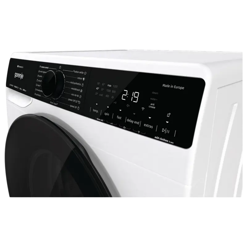 Mașină de spălat Gorenje WPNA84A2TSWIFI, 8kg, Alb