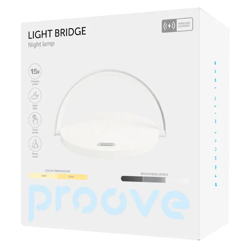 Lampă de noapte Proove Light Bridge, Alb