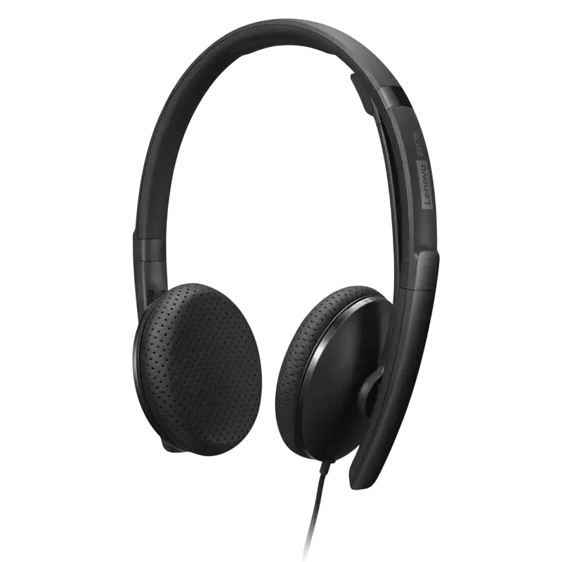 Căști Lenovo VoIP Teams Wired, Negru