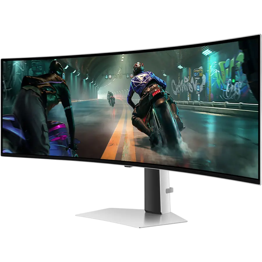 49" Monitor de gaming Samsung S49DG910, OLED 5120x1440 Dual QHD, Argintiu | Negru