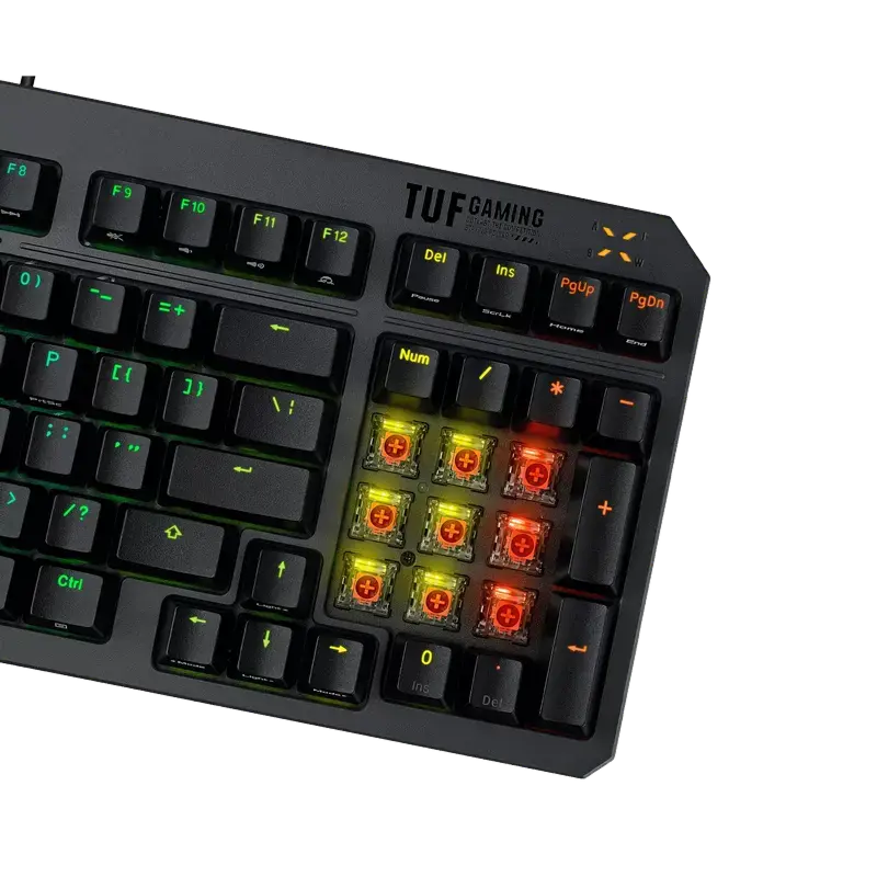 Клавиатура ASUS TUF Gaming K3 Gen II, Проводное, Чёрный