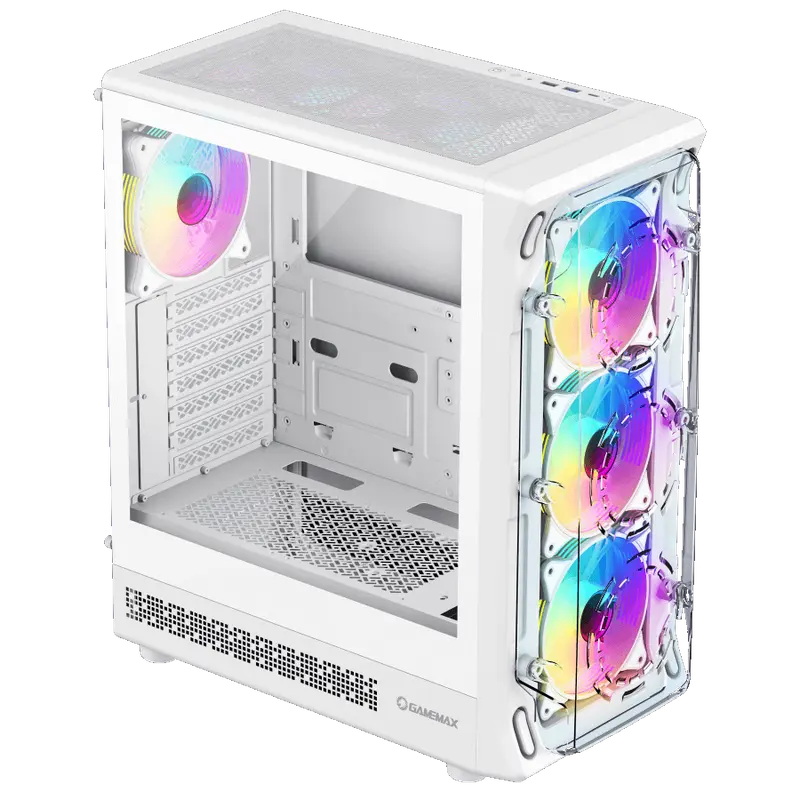 Компьютерный корпус Gamemax Starlight 2 AW, Midi-Tower, Без блока питания, Белый