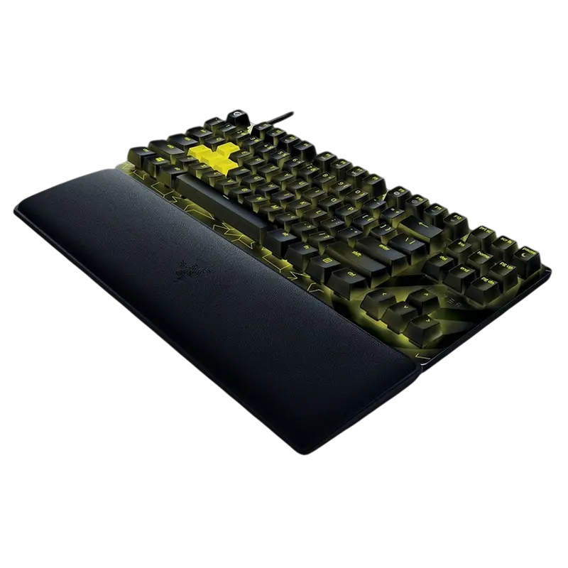Tastatură Razer Huntsman V2 TKL ESL Edition, Cu fir, Negru | Galben