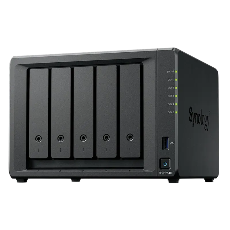 Stocare atașată la rețea SYNOLOGY DS1525+, Negru
