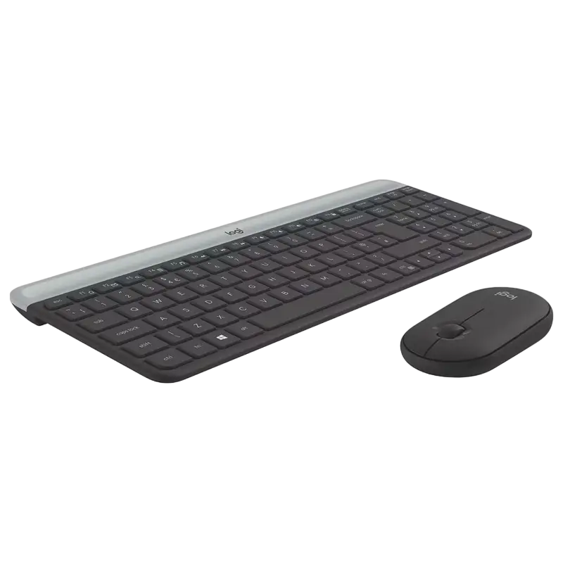Set Tastatură + Mouse Logitech MK470, Fără fir, Grafit