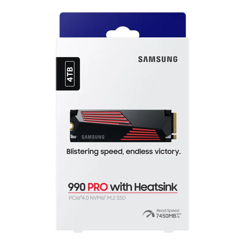 Unitate SSD Samsung 990 PRO cu radiator, 4000GB, MZ-V9P4T0GW