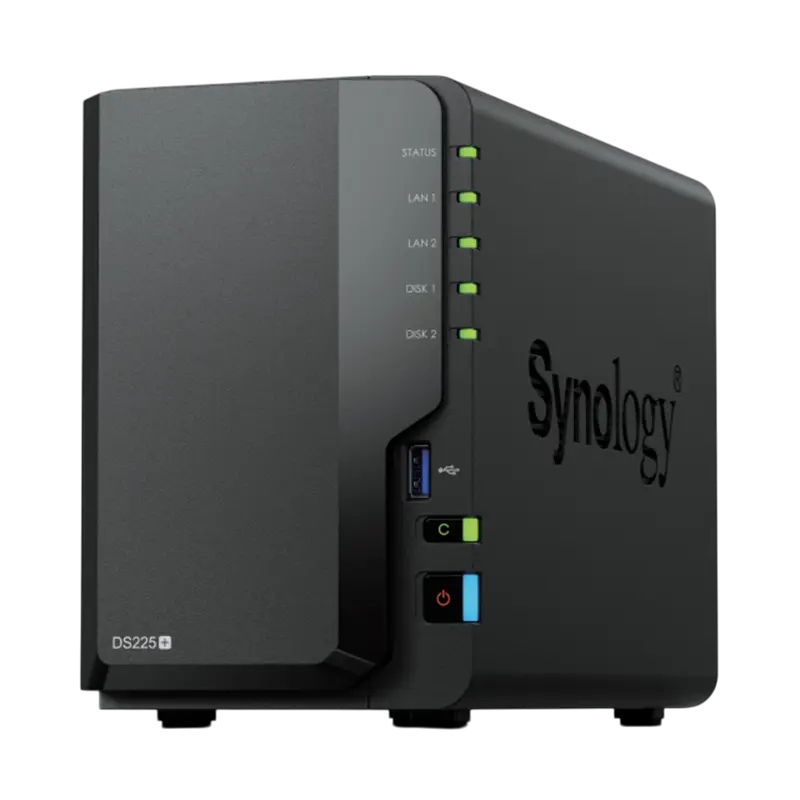 Stocare atașată la rețea SYNOLOGY DS225+, Negru