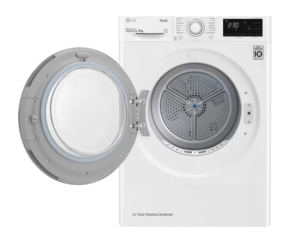 Mașină de uscat LG RH80V3AV6N, 8kg, Alb