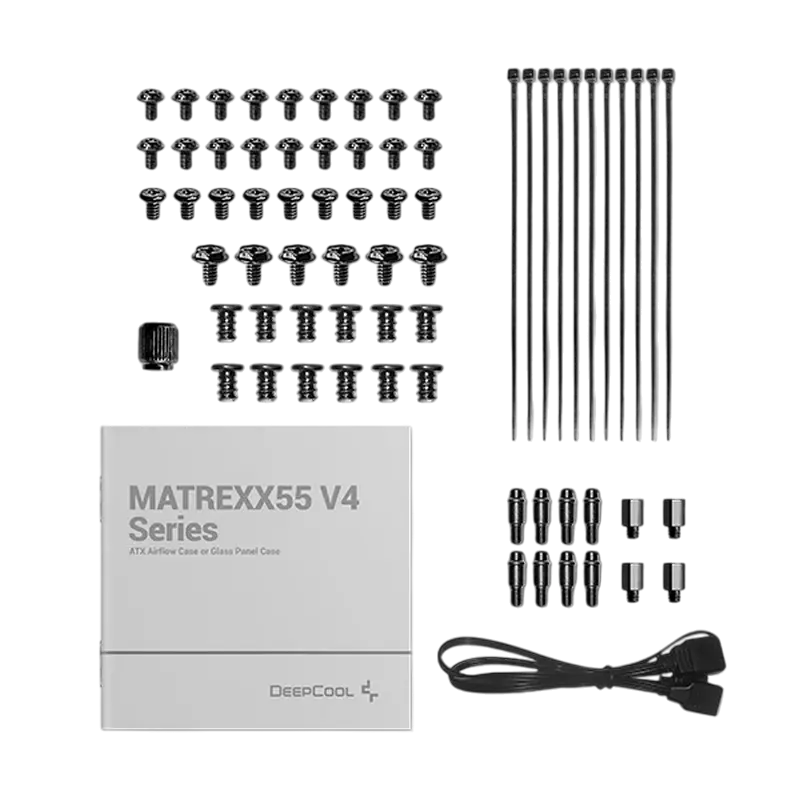 Carcasă PC Deepcool MATREXX 55 MESH V4, Midi-Tower, Fără PSU, Negru