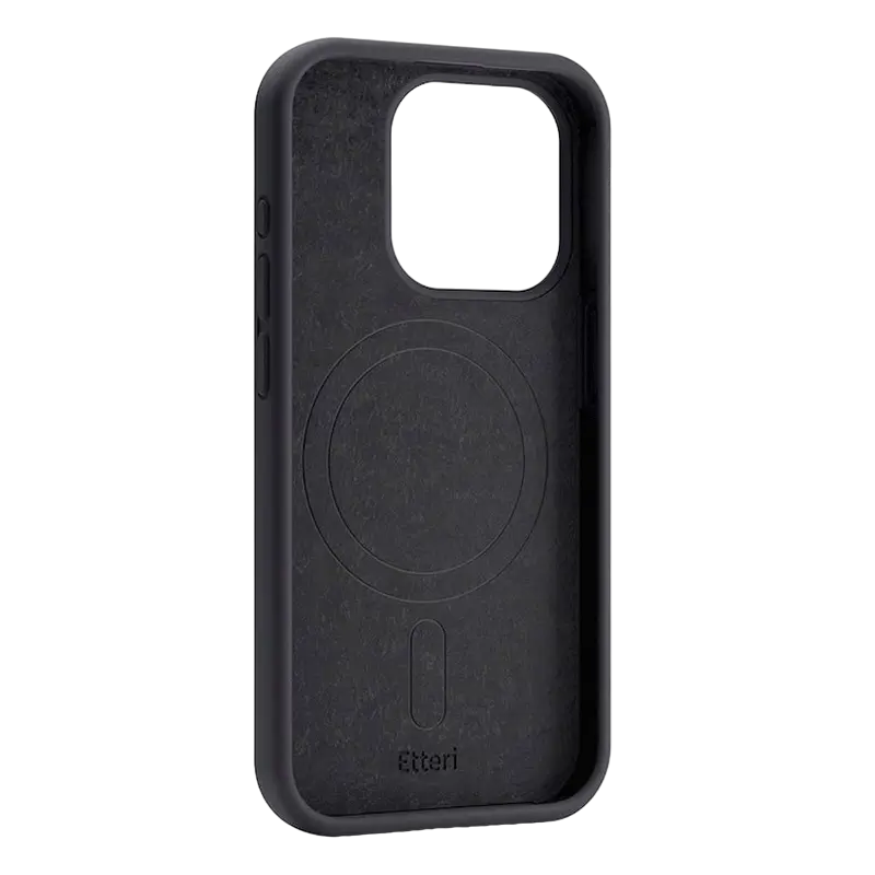 Husa Etteri Silicone Mag case pentru iPhone 16 Pro Max, Negru