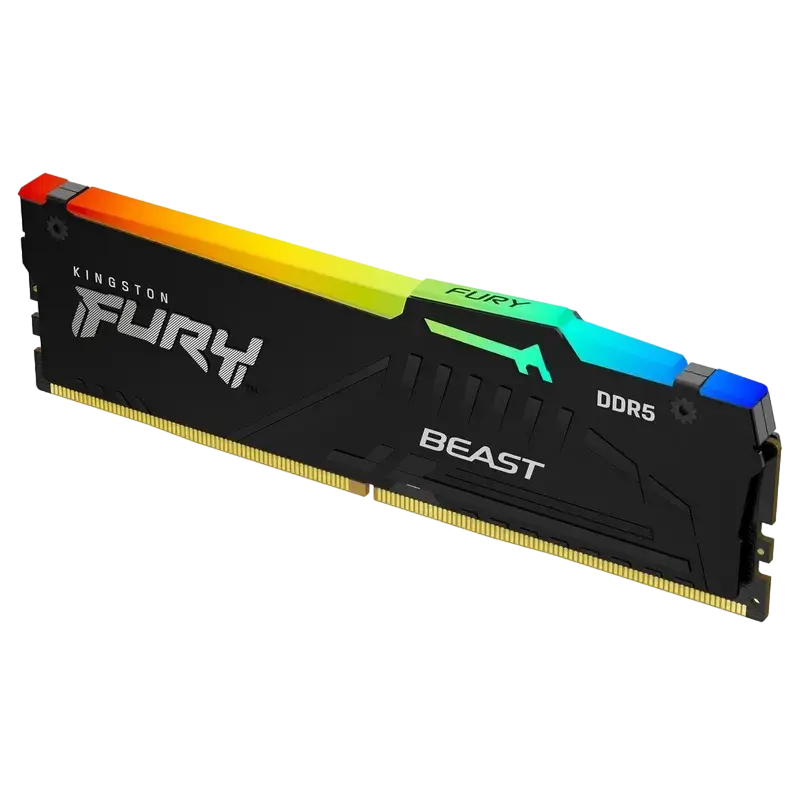 Memorie RAM Kingston FURY Beast RGB, DDR5 SDRAM, 6000 MHz, 16GB, KF560C30BBEAK2-16