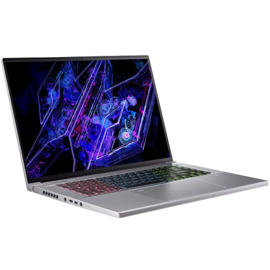 Laptop Gaming 16" Acer Predator Triton Neo 16 PTN16-51, Sparkly Silver, Intel Core Ultra 7 155H, 16GB/1024GB, Linux eShell
