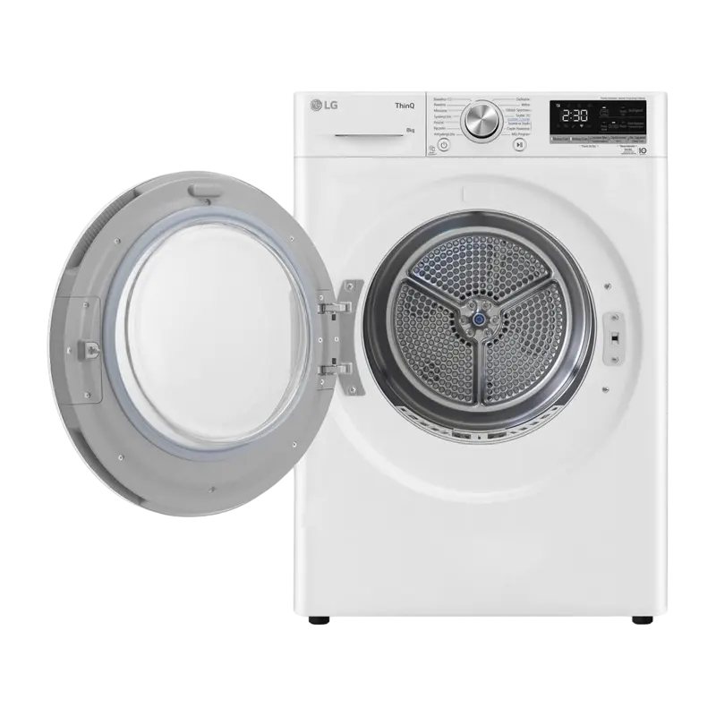Uscător de rufe LG RH80V9AV3N, 8kg, Alb
