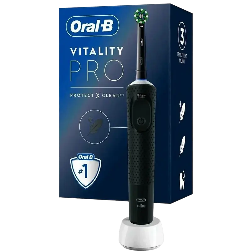 Periuță de dinți electrică Braun Oral-B Vitality Pro, Negru