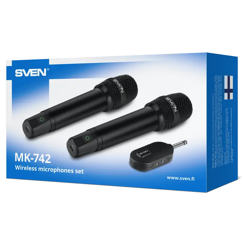 Microfon Karaoke SVEN MK-742, Fără fir, Negru
