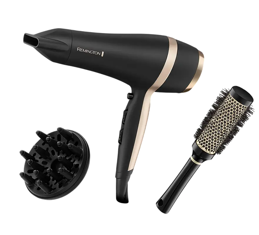 Uscător de păr Remington Salon Smooth D6940GP, 2100W, Negru | Aurie