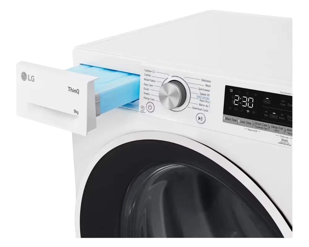 Uscător de rufe LG RH90V5AV6N, 9kg, Alb