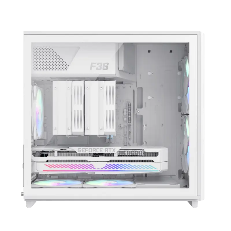Carcasă PC Gamemax F36 WH, Mini-Tower, Fără PSU, Alb