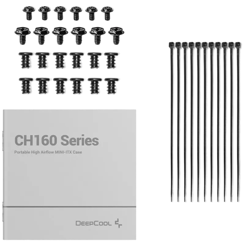 Carcasă PC Deepcool CH160, Mini-ITX, Fără PSU, Negru