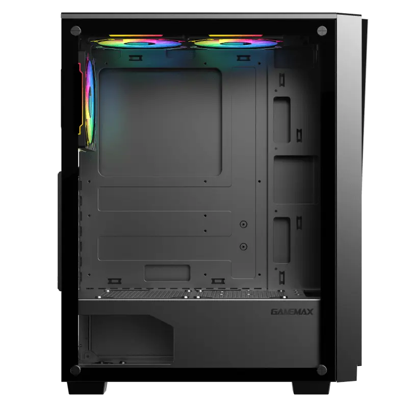 Carcasă PC Gamemax Prism, Midi-Tower, Fără PSU, Negru