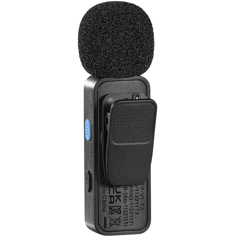 Microfon portabil pentru înregistrare vocală Boya BY-V10, Fără fir, Negru